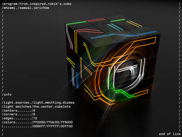 Tron inspired Rubik's Cube 1