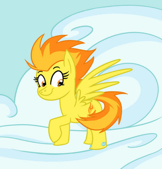 Spitfire checking out her cutie mark