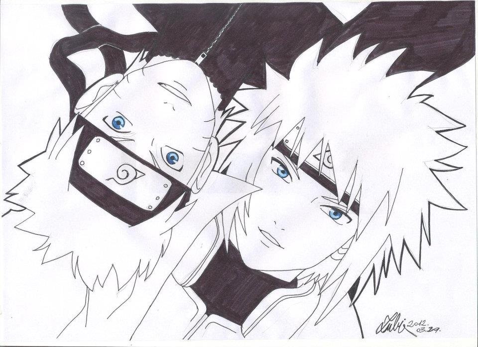 Naruto and Minato by lubiga on DeviantArt