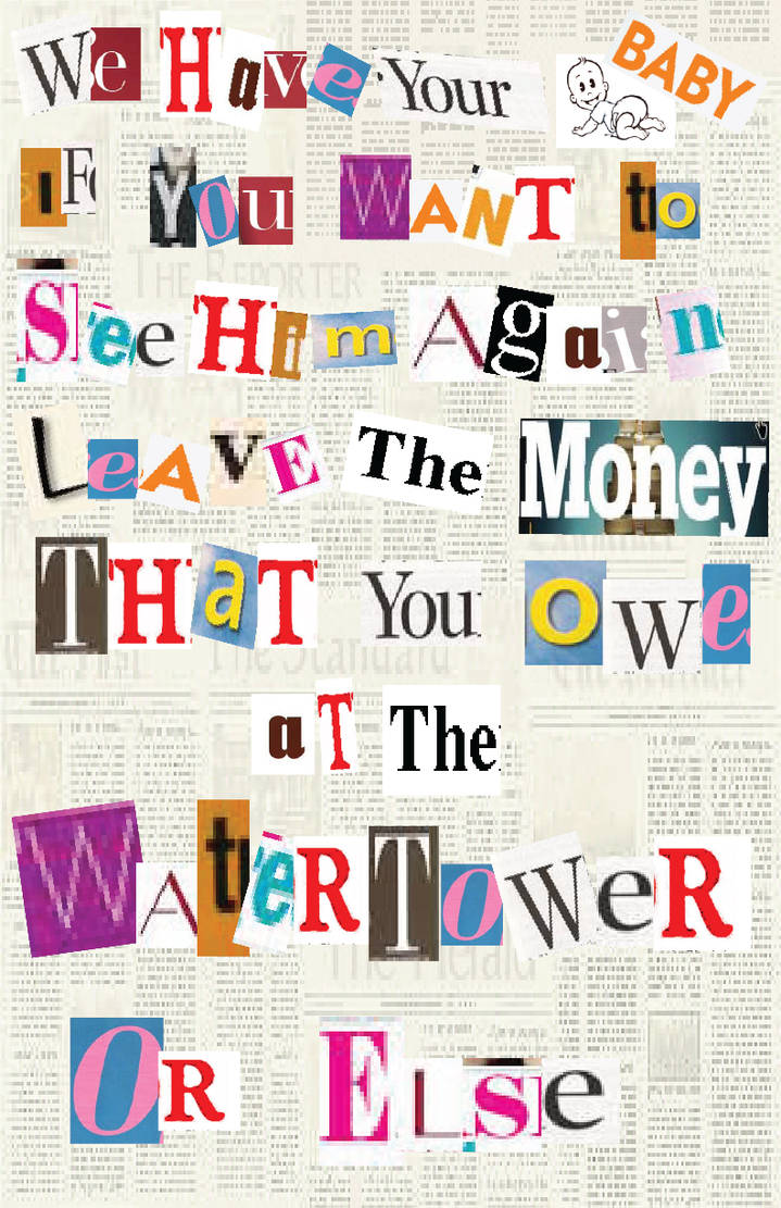 Bear Ransom Note Ransom note-01 by Flinch4me on DeviantArt