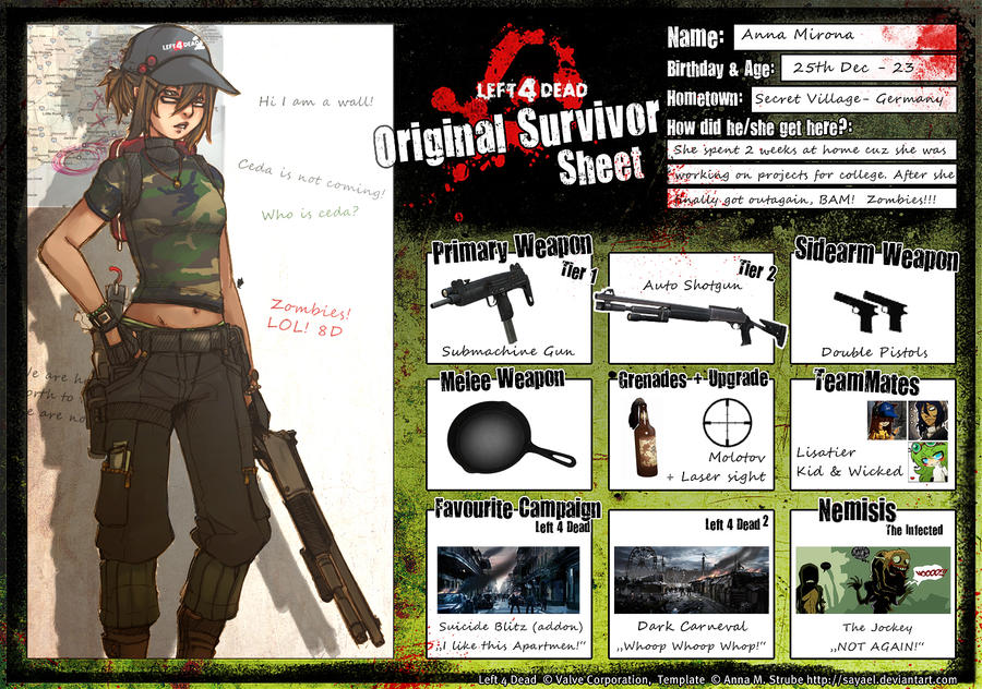 L4D OC Survivor Sheet A M