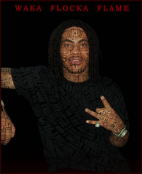 Waka Flocka Flame Typographic Portrait