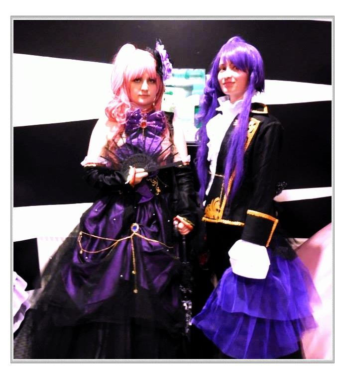 me as Megurine Luka with a Gakupo cosplayer