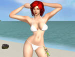 Vanessa at the beach by Sitdownpurrbomb42
