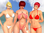 Shermie, Mature, and Vice at the beach by Sitdownpurrbomb42
