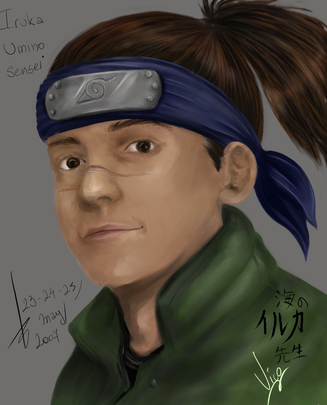 Realistic Iruka Umino-finished by Kakashi-x-Iruka-Club on DeviantArt