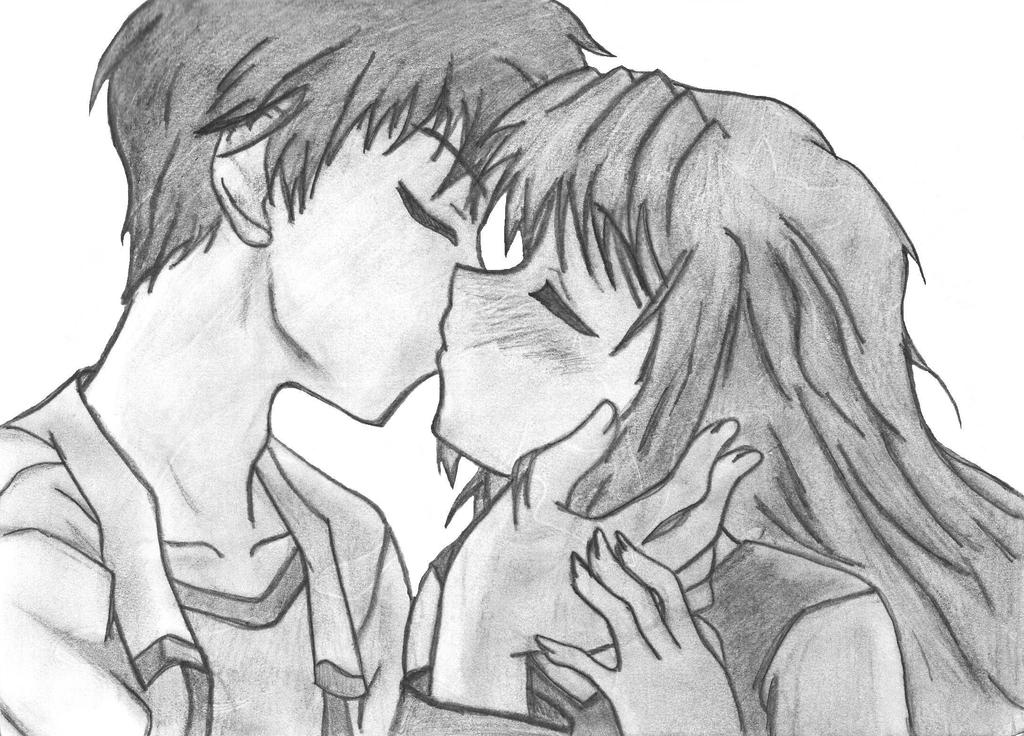 anime kiss by lela44 on DeviantArt