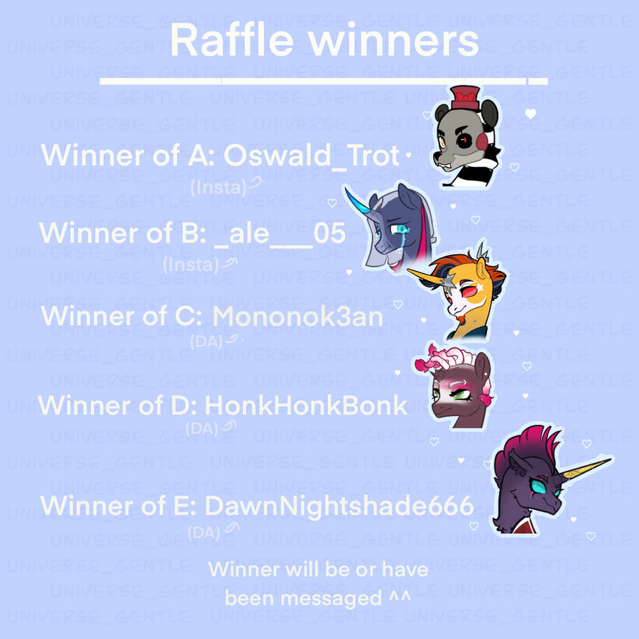 Winner Galxe Raffle Raffle winners by UniverseGentle on DeviantArt
