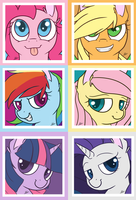 Mane 6 Poster by TheZealotNightmare