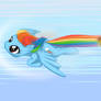 Rainbow Dash Flying Wall