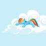 Rainbow Dash on a Cloud 07