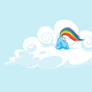 Rainbow Dash Head in the Clouds