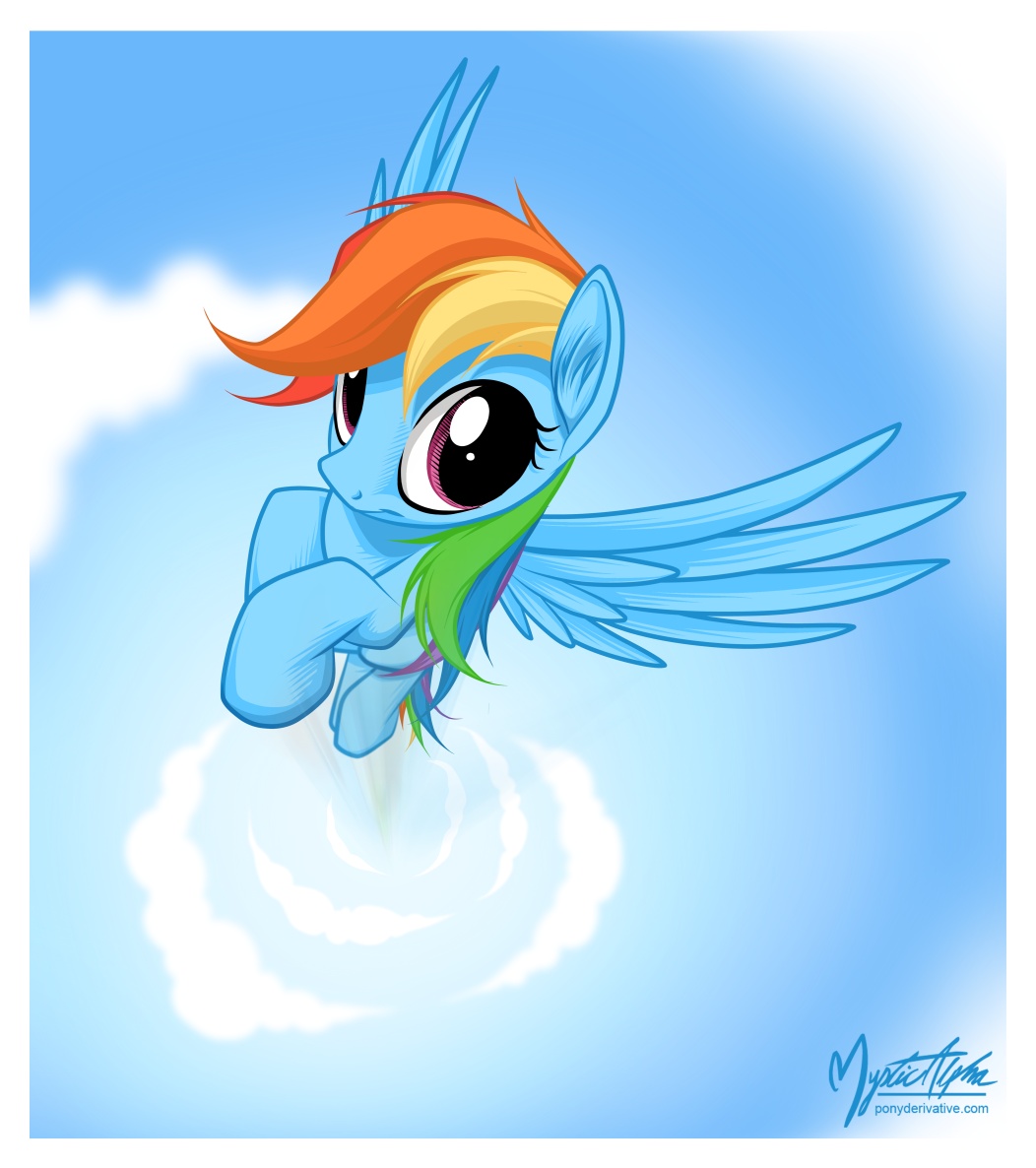 Rainbow Dash Flying 4