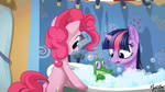 Twilight, Pinkie and Gummy - Bath Time 16.9 by mysticalpha
