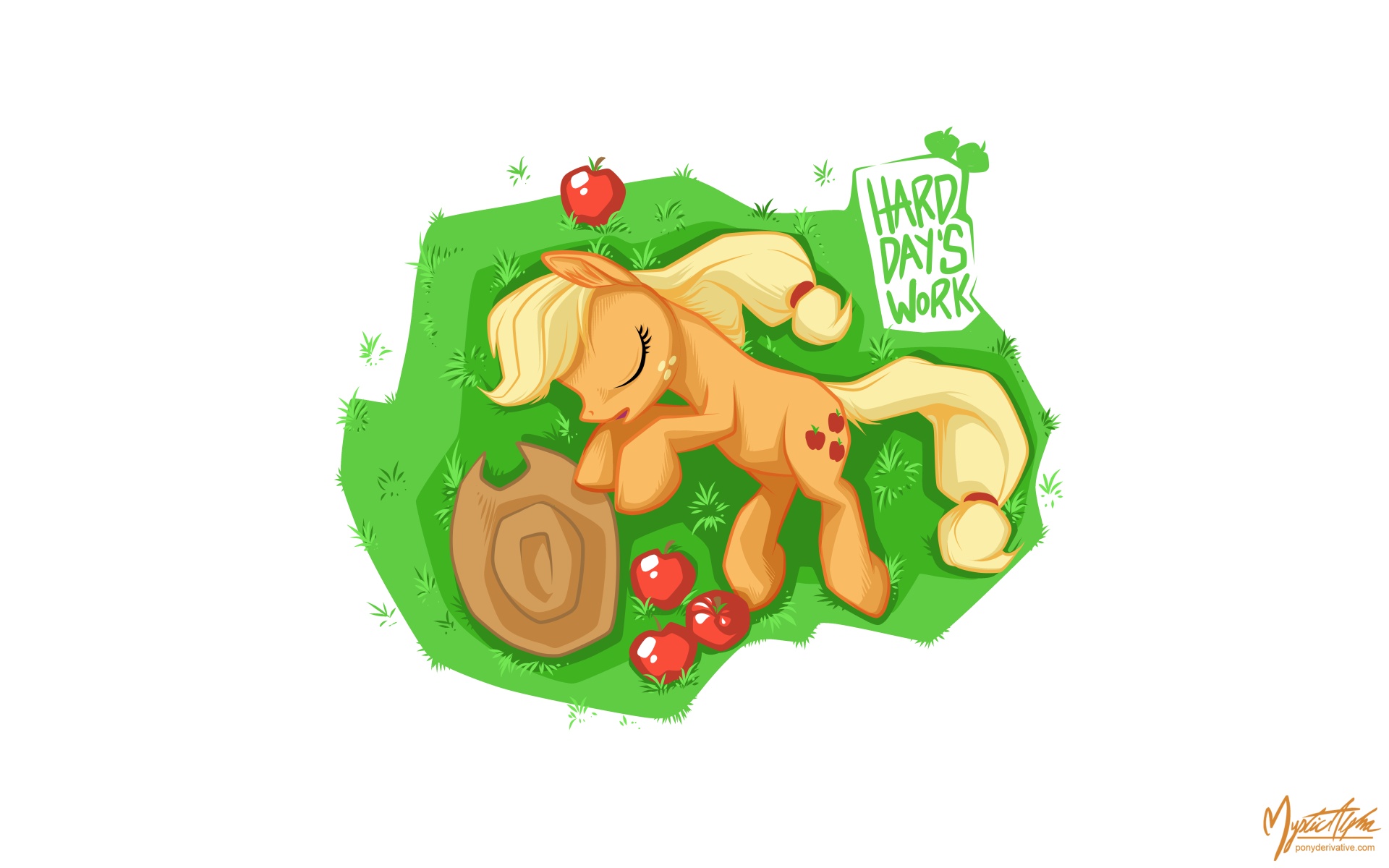 Applejack on Grass