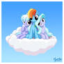 Flitter Cloudchaser and Rainbow