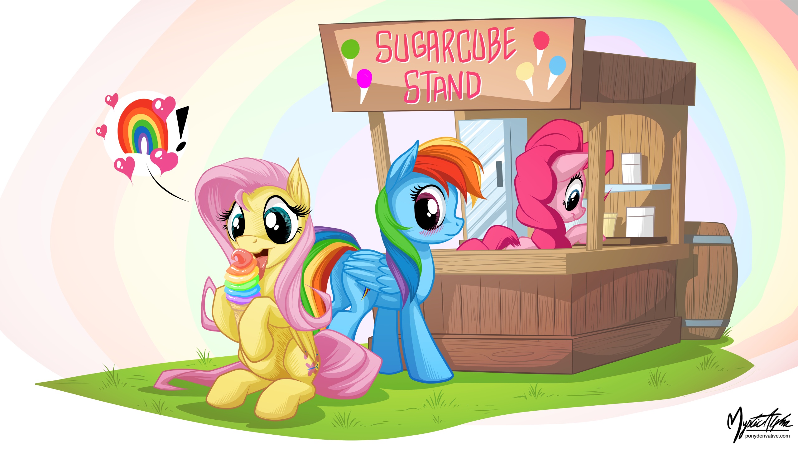 Fluttershy loves Rainbow 16:9