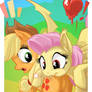 Flutterbat munches Applejack