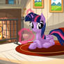 Twilight Sparkle at Fireplace 16:9