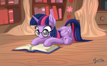 Twilight Sparkle Reading by mysticalpha