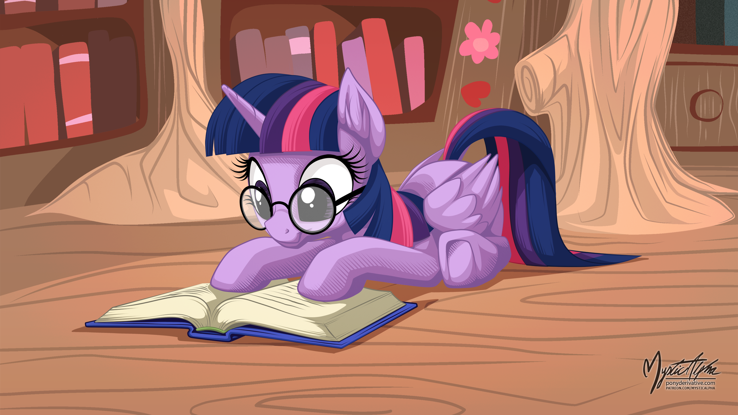 Twilight Sparkle Reading 16:9