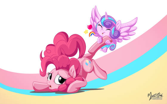 Flurry Heart Dragging Pinkie