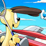 Garfield and Odie Plays Badminton