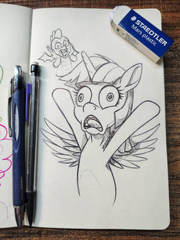 Inktober2026 Day7 - Panic - Twilight - Spike