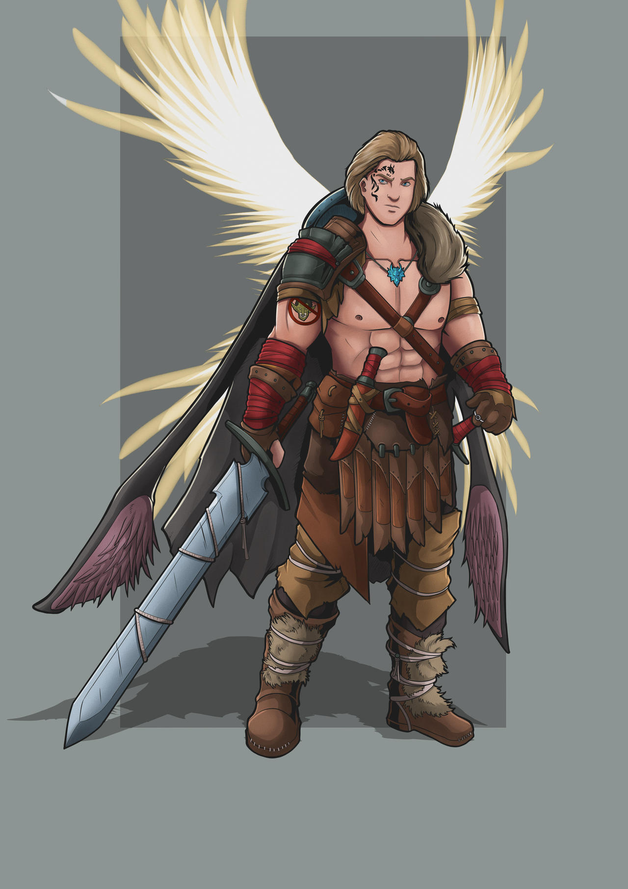 Aasimar Paladin Barbarian by SilkyNoire on DeviantArt