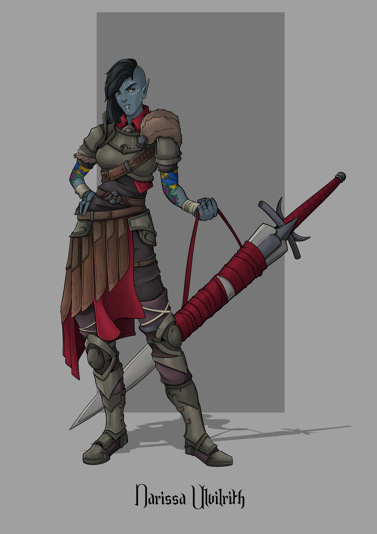 Narissa Ulvilrith - Drow Fighter by SilkyNoire on DeviantArt