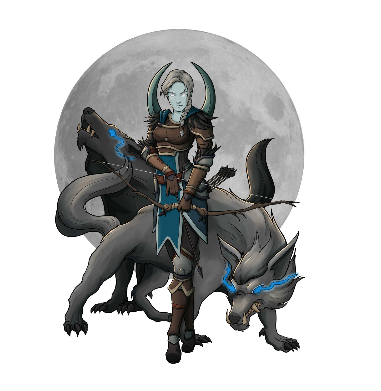 Desna Deanna - Goddess of the Hunt and Moon by SilkyNoire on DeviantArt