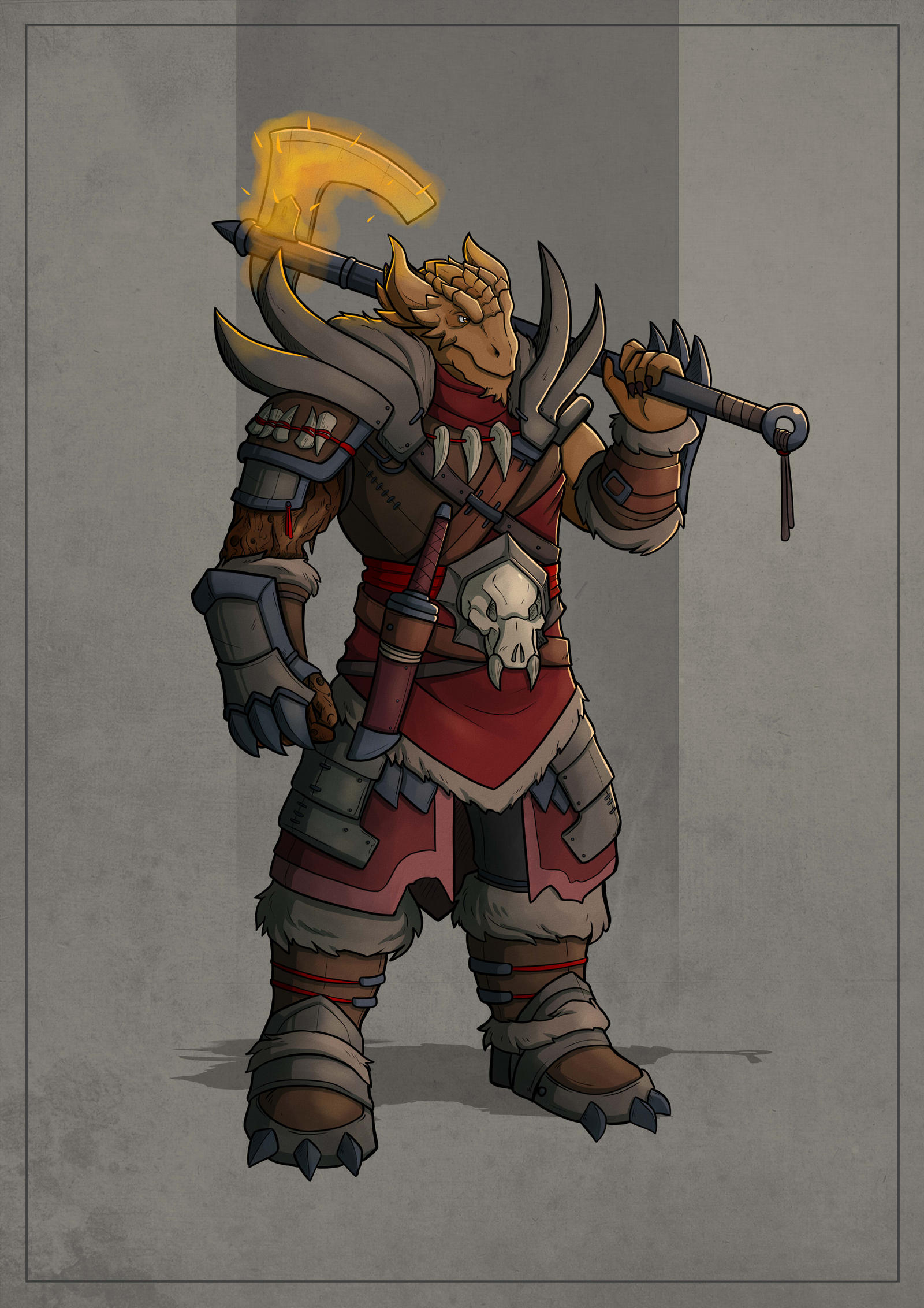 Draxon - Dragonborn Barbarian by SilkyNoire on DeviantArt