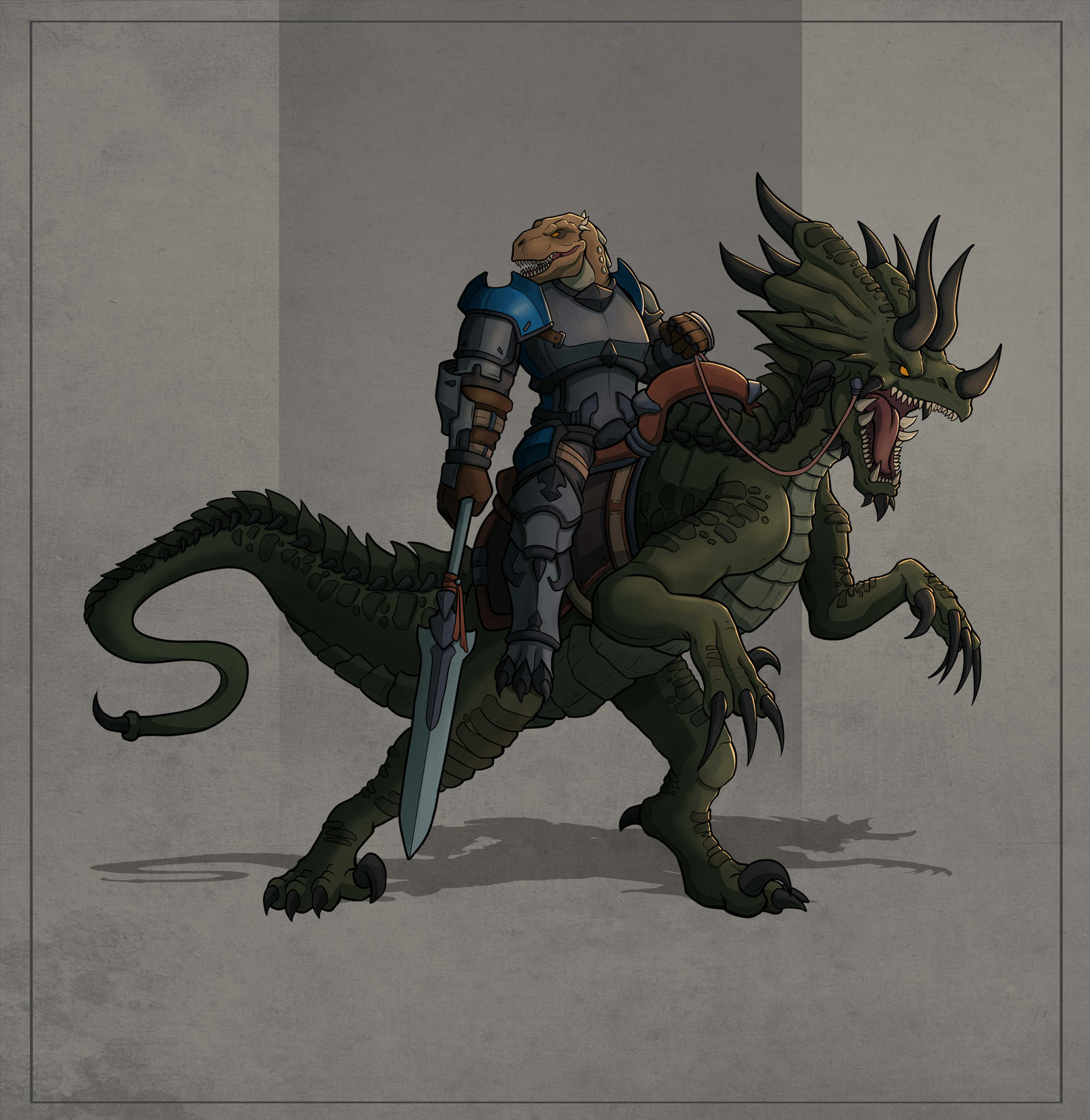 Lizardman Rider by SilkyNoire on DeviantArt