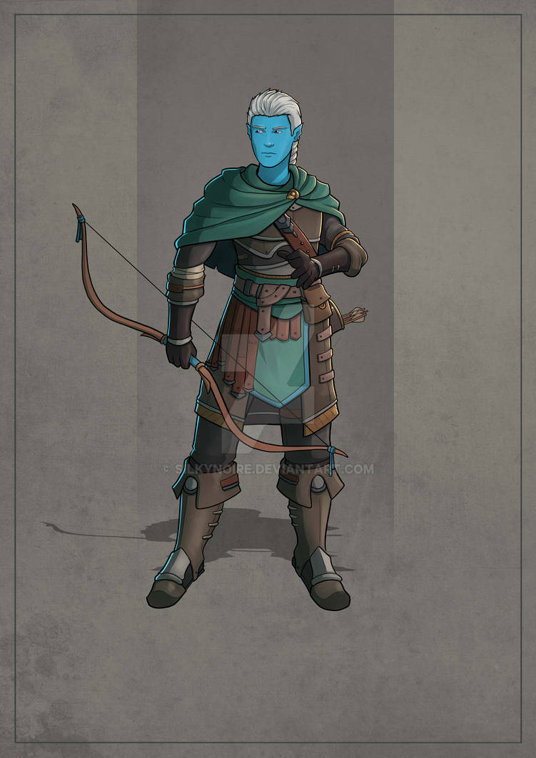 Water Genasi Ranger by SilkyNoire on DeviantArt