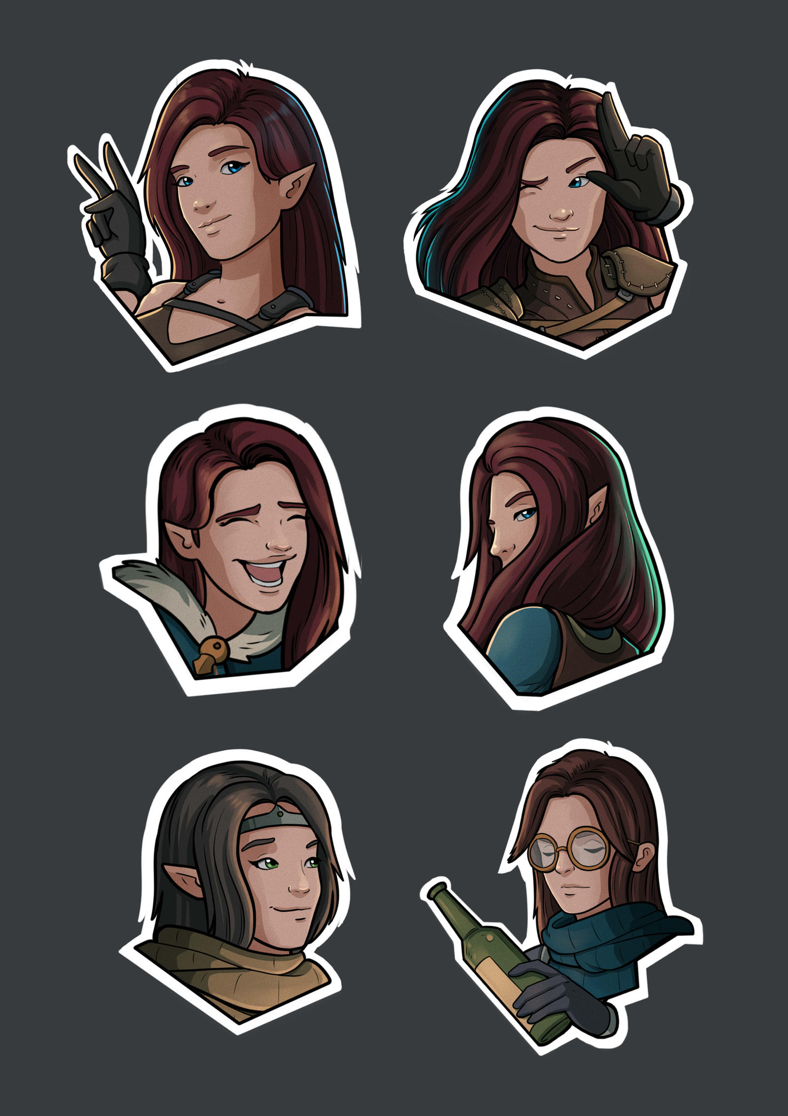 Caracter Sticker Character Stickers by SilkyNoire on DeviantArt