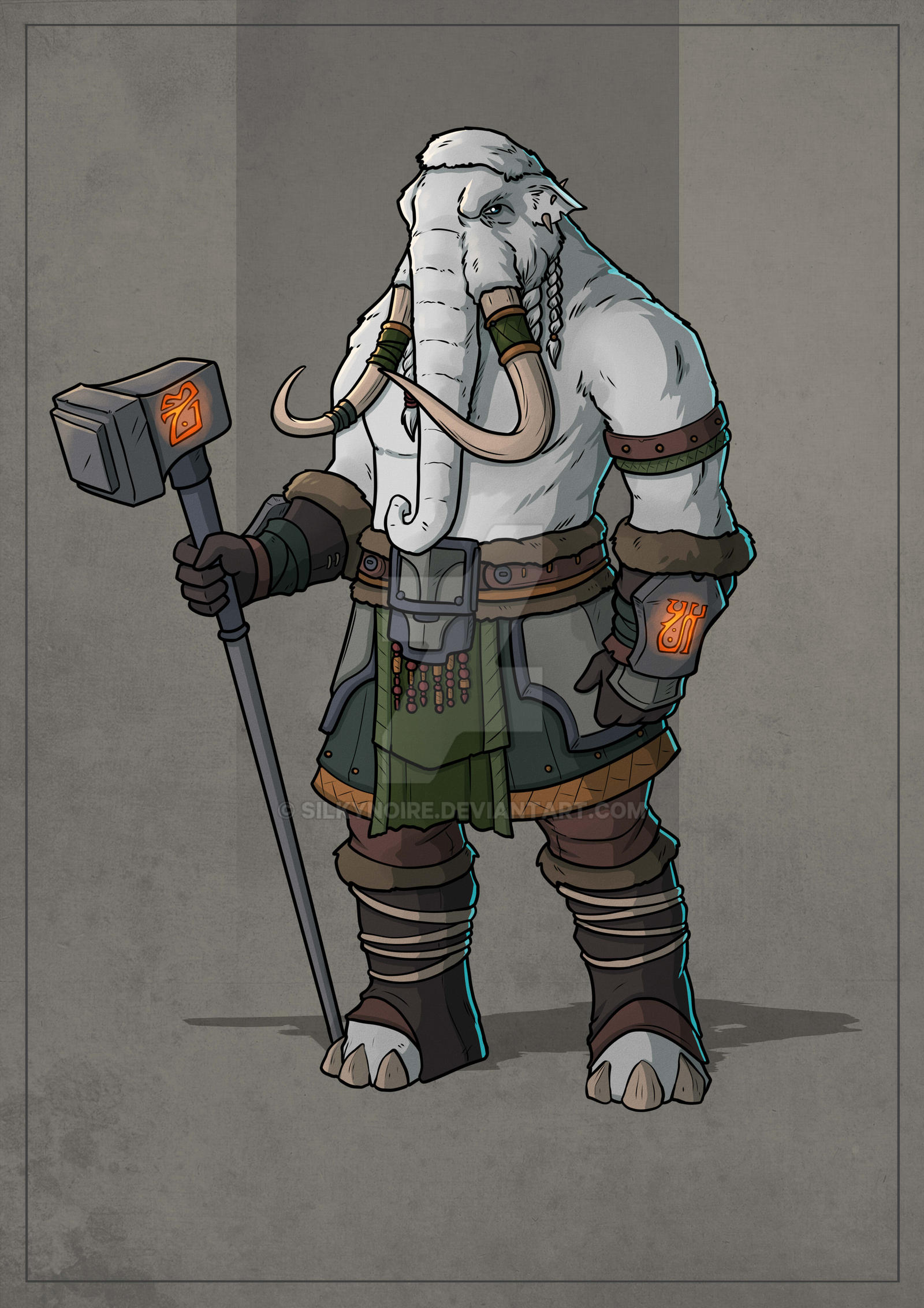 Loxodon Robe Loxodon Runeknight by SilkyNoire on DeviantArt