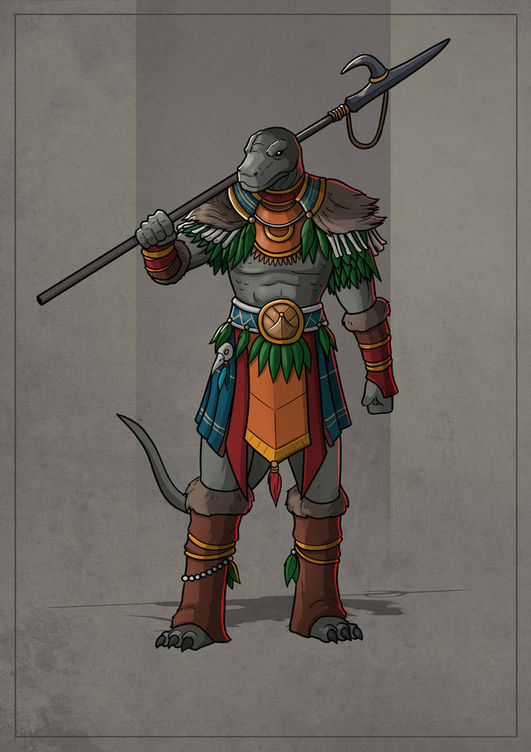 Lizardman Barbarian by SilkyNoire on DeviantArt