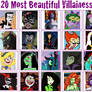 My Top 20 Most Beautiful Villainesses