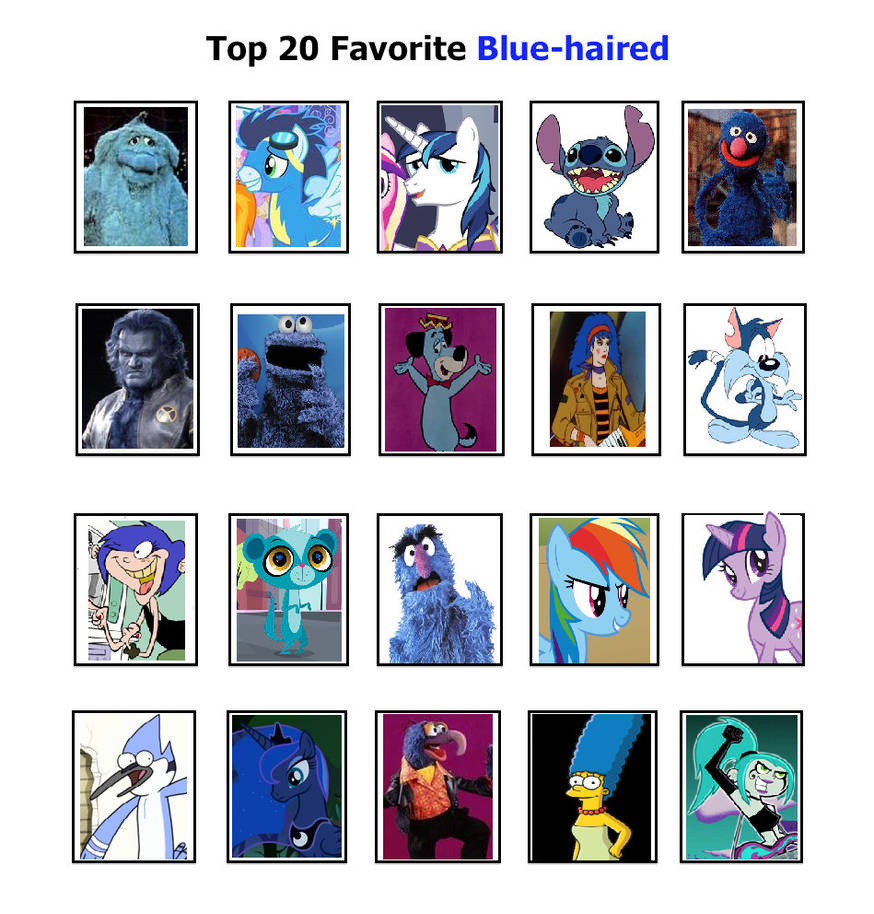 My Top 20 Favorite Blue-Haired Characters by SithVampireMaster27 on  DeviantArt