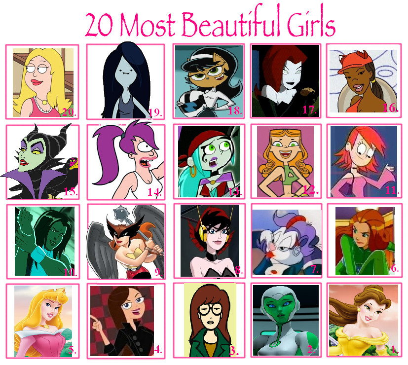 Most Female Deviantart My Top 20 Most Beautiful Girls by FrogwoodProductions on DeviantArt