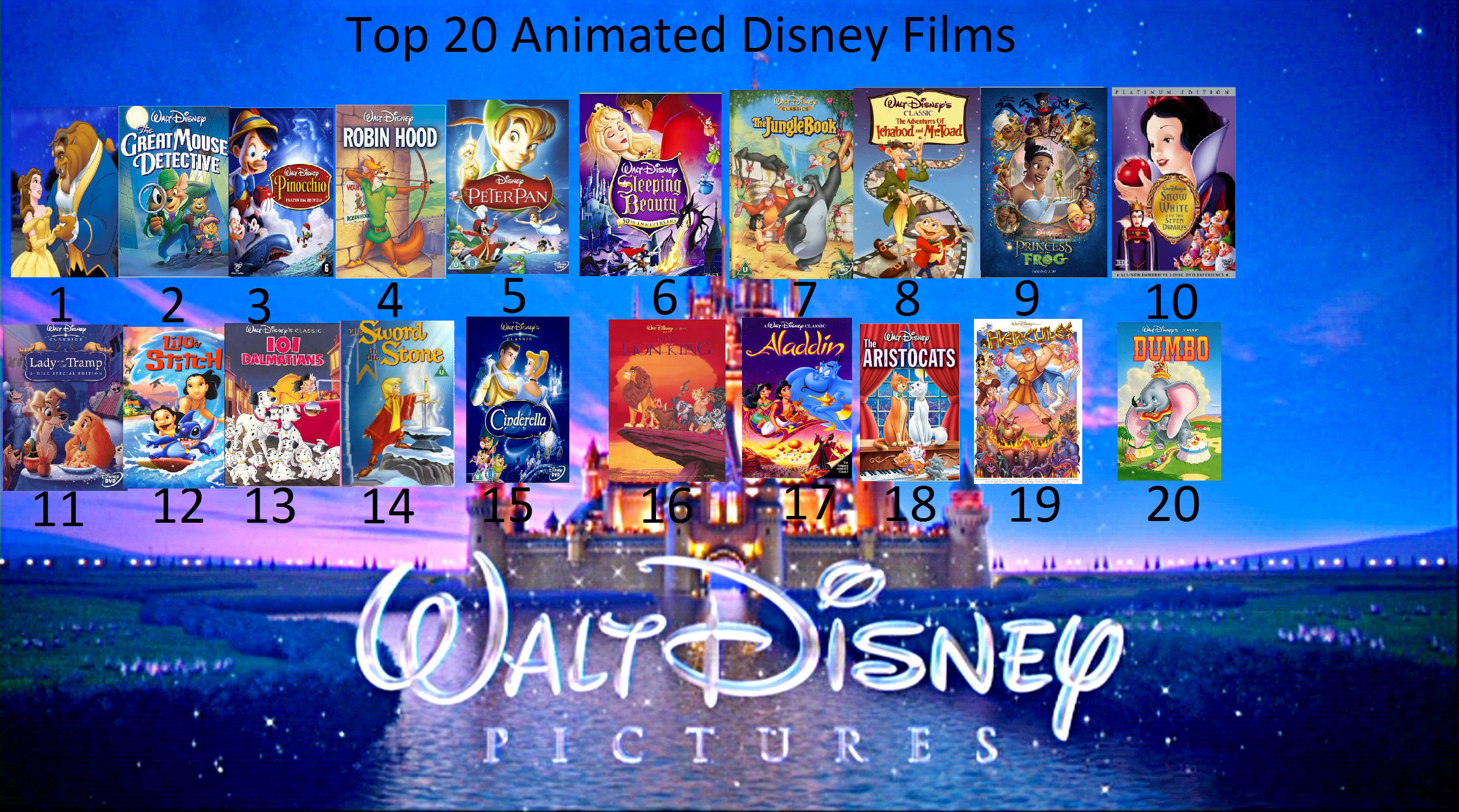 My Top 20 Favorite Animated Disney Movies