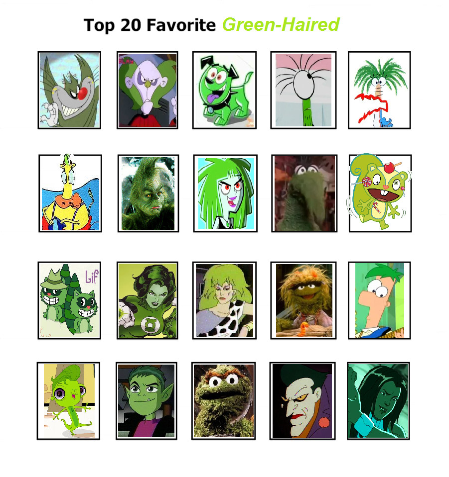 My Top 20 Favorite Green Haired Characters by SithVampireMaster27 on