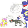 Fluttershy Looks After Ravage 01