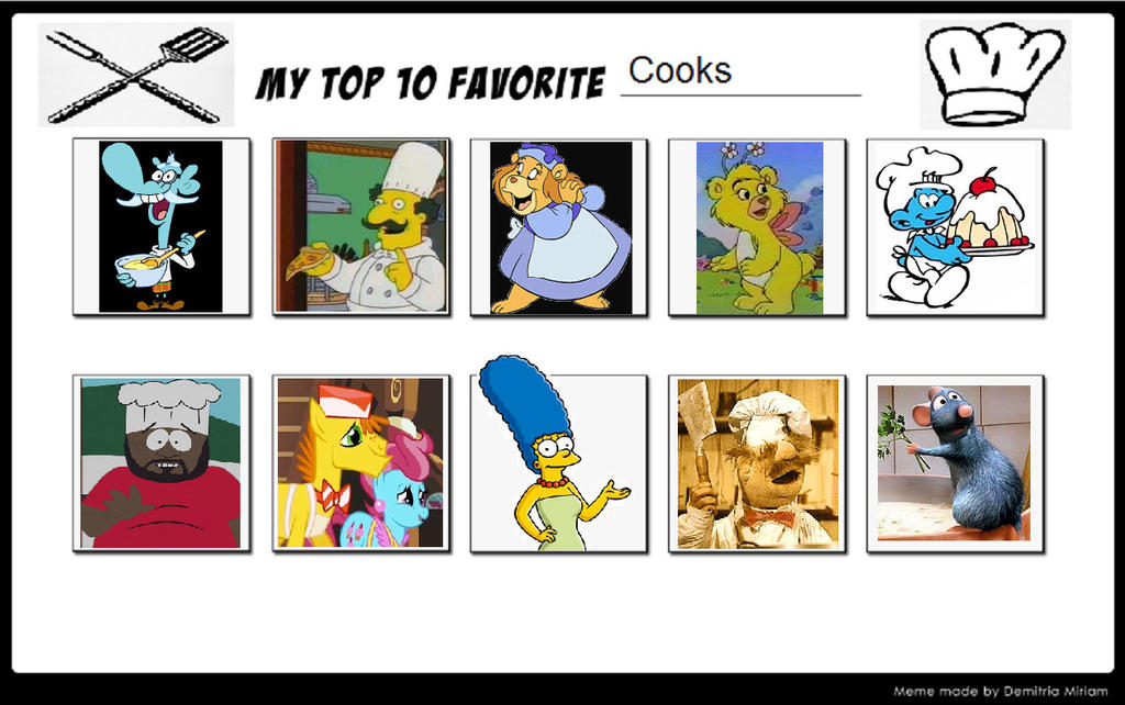 My Top 10 Favorite Chefs by FrogwoodProductions on DeviantArt