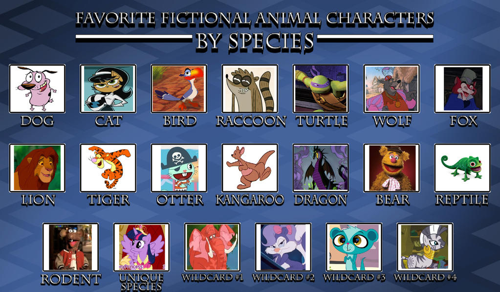 My Favorite Fictional Animals By Species by SithVampireMaster27 on  DeviantArt