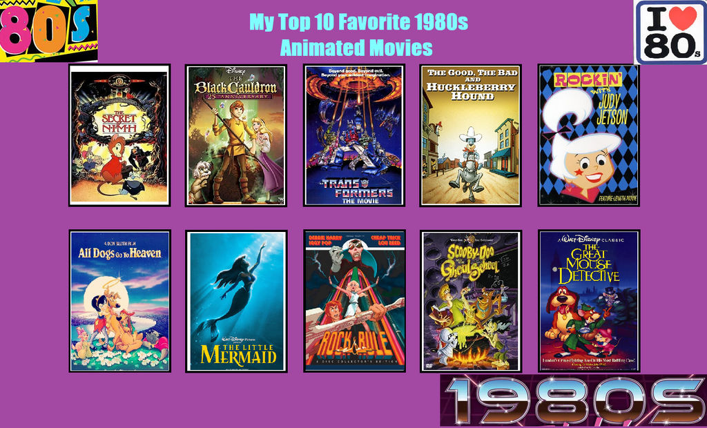 80 Animation My Top 10 Favorite 80s Animated Movies by FrogwoodProductions on DeviantArt