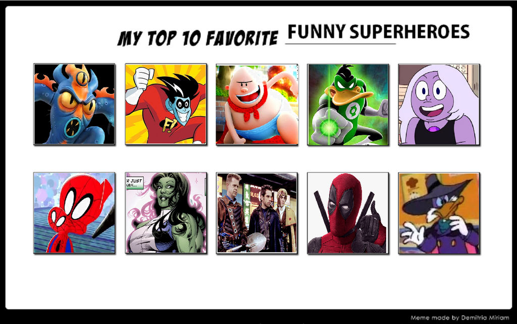 My Top 10 Funny Superheroes by SithVampireMaster27 on DeviantArt