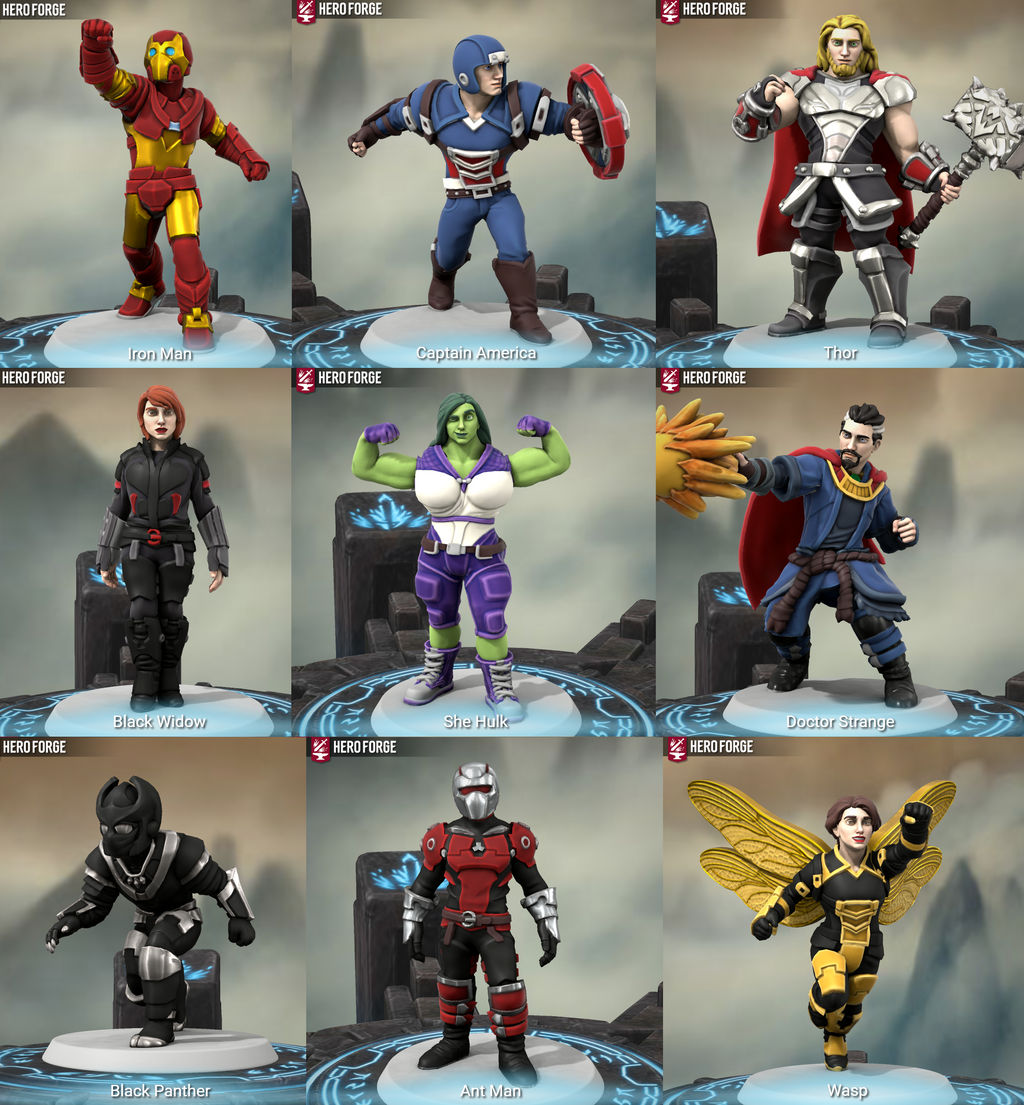 Hero Forge Avengers by FrogwoodProductions on DeviantArt