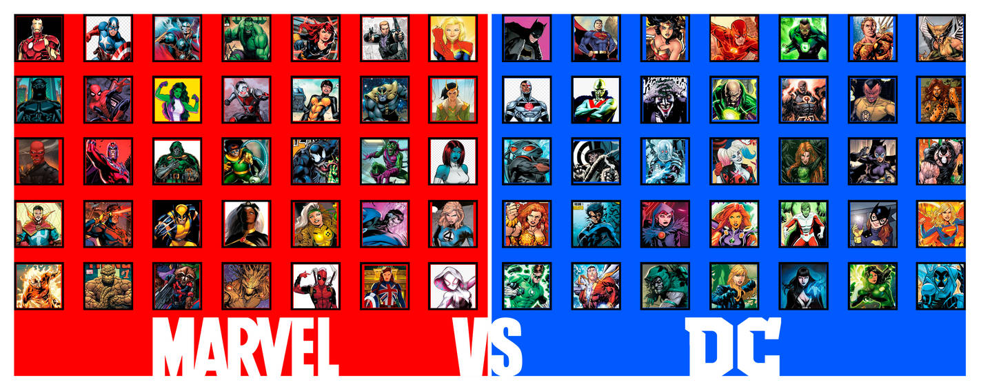 My DC vs Marvel Roster by SithVampireMaster27 on DeviantArt