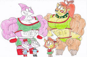 Rosana and Kids with Holly and Mistletoe